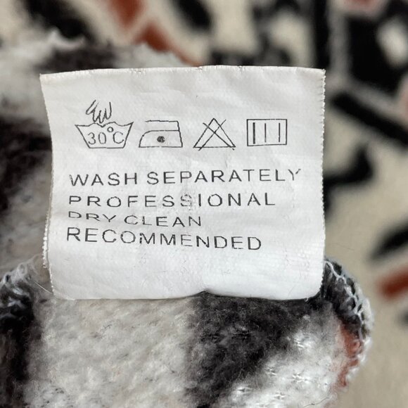 Southwestern Print Fleece Jacket Zip-Up XL Faux Sherpa Aztec Women Relaxed Fit - Picture 8 of 12